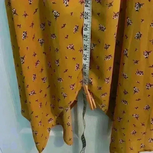 row A yellow floral asymmetrical summer dress - Picture 8 of 11